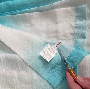 SIX "Frozen" Blue Ombre Style Curtain Panels